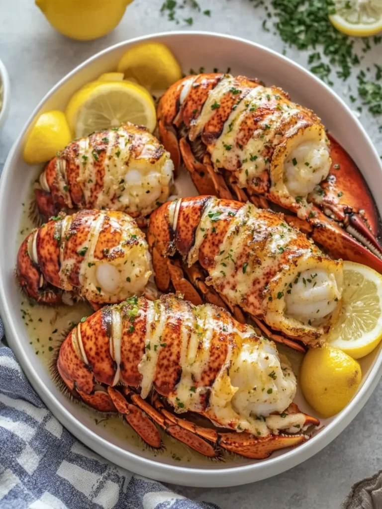 Lemon Garlic Butter Seafood Lobster Tails: A Gourmet Delight 2 Lemon Garlic Butter Seafood Lobster Tails