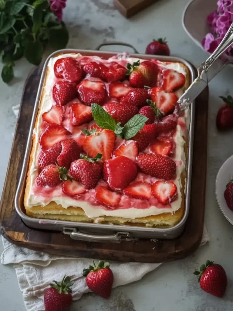 Strawberry Eclair Cake