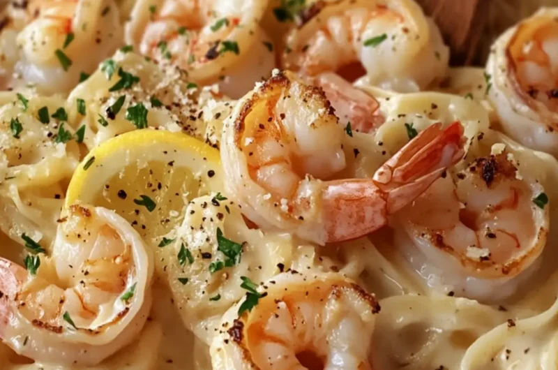 Lemon Garlic Shrimp Alfredo
