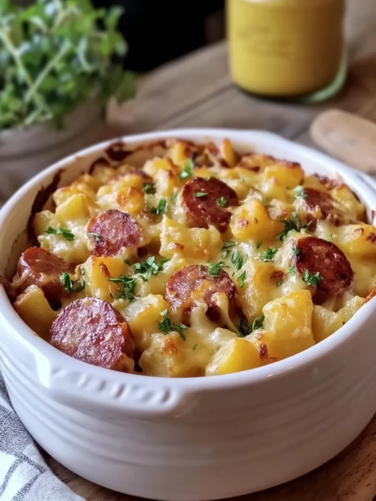 Crockpot Mississippi Kielbasa & Cheesy Potatoes