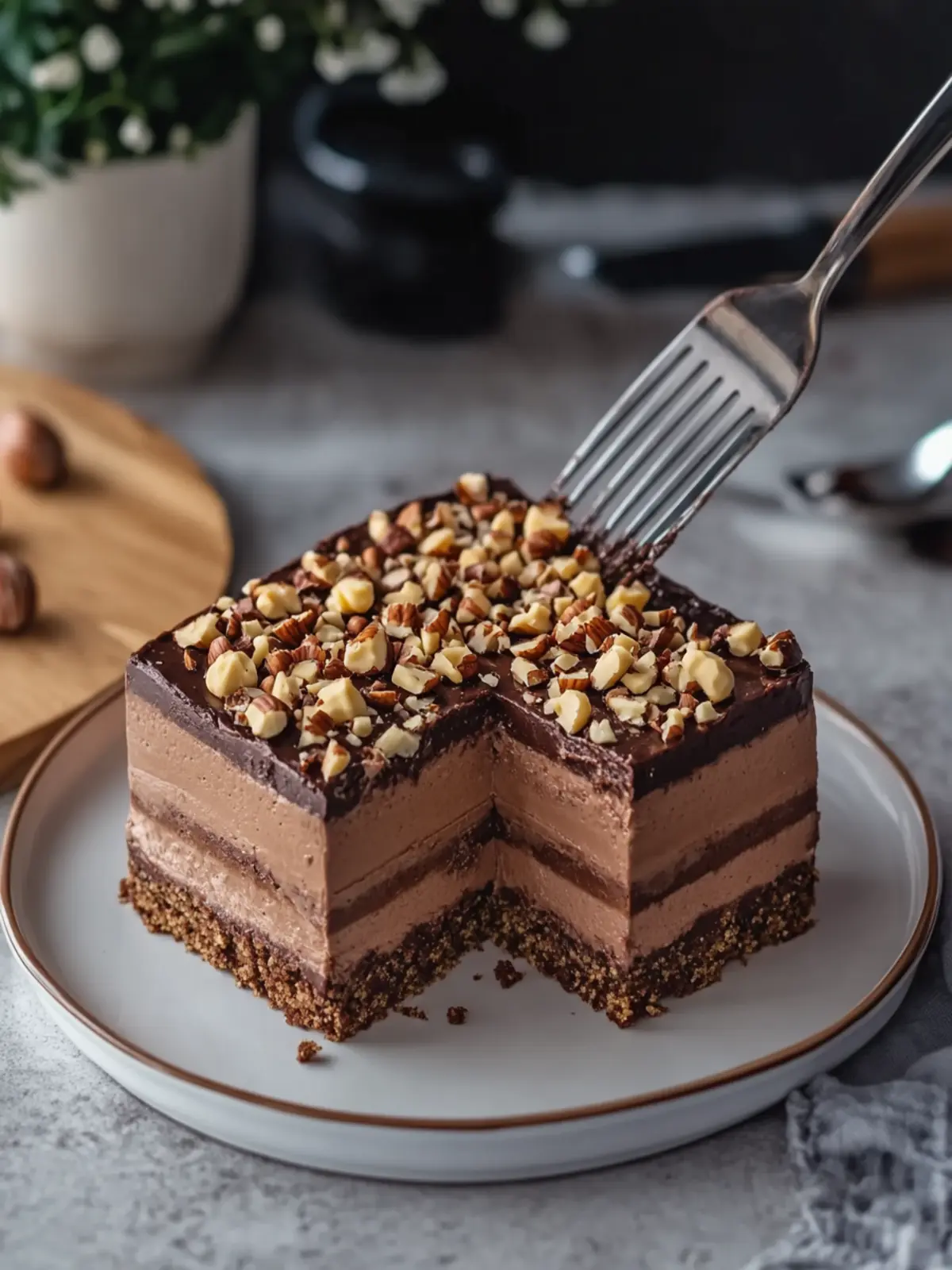 Indulge in This Chocolate Hazelnut Layered Mousse Cake Delight 5 Chocolate Hazelnut Layered Mousse Cake