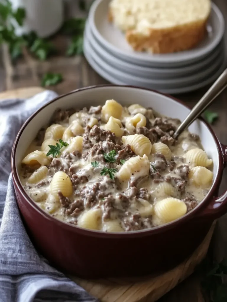 Crockpot Creamy Beef & Shells for Cozy Family Dinners 4 Crockpot Creamy Beef & Shells
