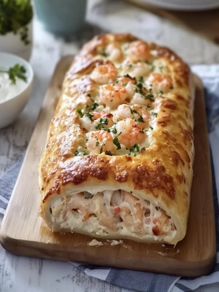 Golden Seafood Crab and Shrimp Stromboli Bake: A Cozy Delight 3 Golden Seafood Crab and Shrimp Stromboli Bake