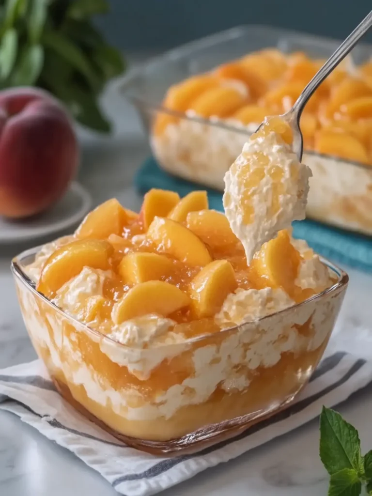 Delight Your Taste Buds with Creamy Peach Gelatina Treat 2 Creamy Peach Gelatina
