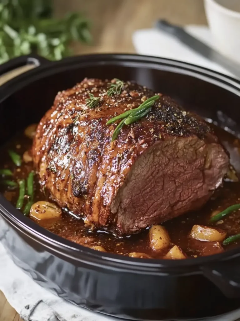 Melt-in-Your-Mouth Slow Cooker Glazed Roast Delight 3 Slow Cooker Glazed Roast