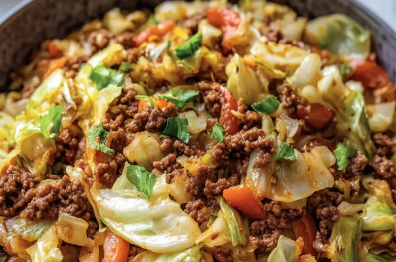Filthy Cabbage with Cajun Ground Beef