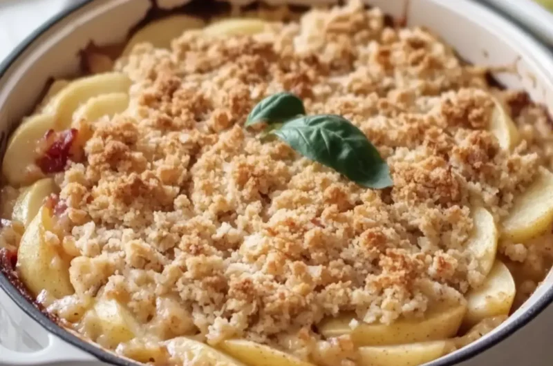 Healthy Apple Cake with Oat Crumble Casserole