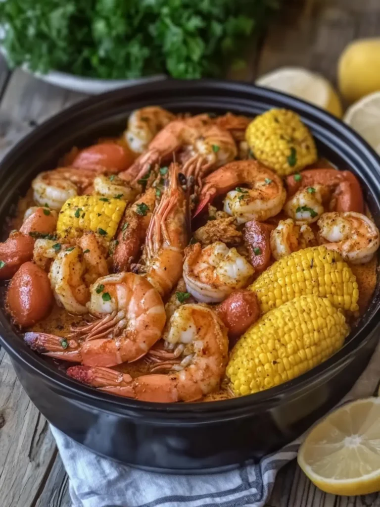 Slow Cooker Cajun Shrimp Boil