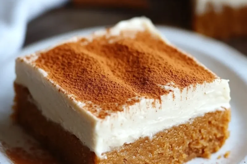 Velvety Pumpkin Spice Bars with Silky Cream Cheese Frosting