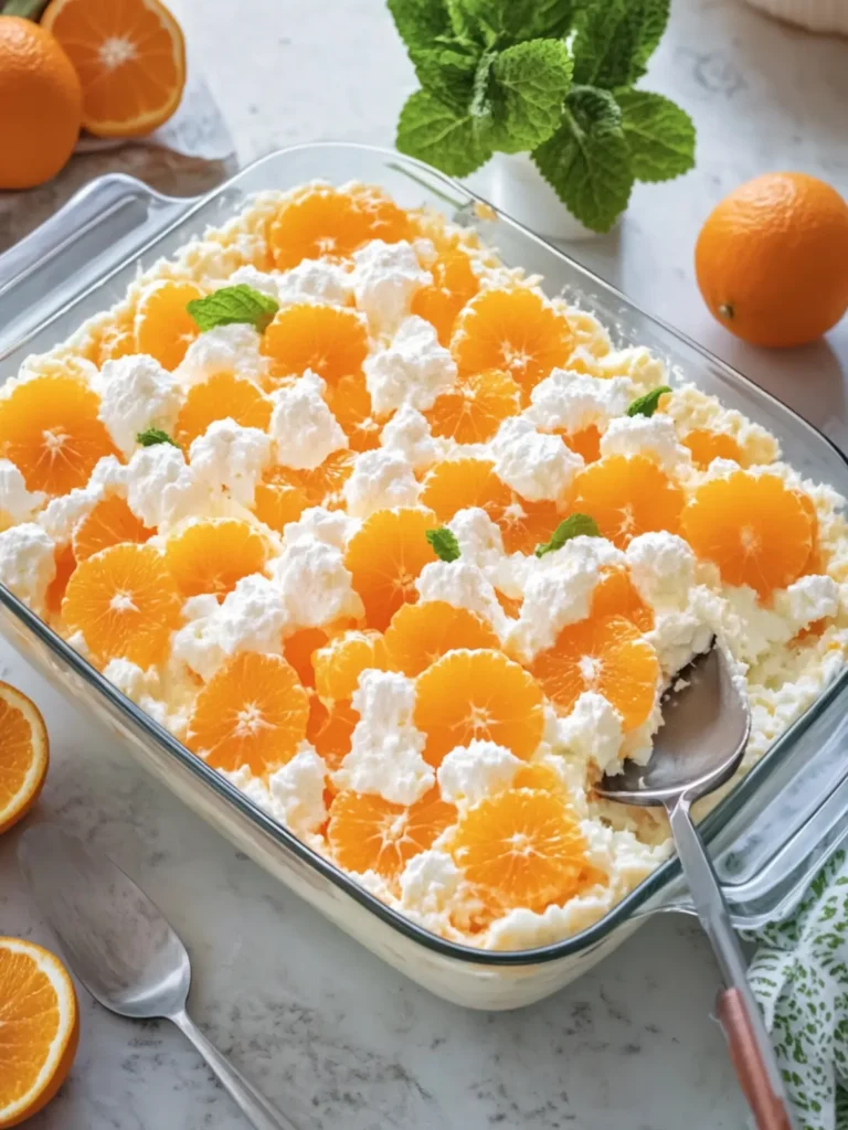 Irresistible Orange Fluff Salad Casserole for a Fun Gathering 2 Orange Fluff Salad Casserole