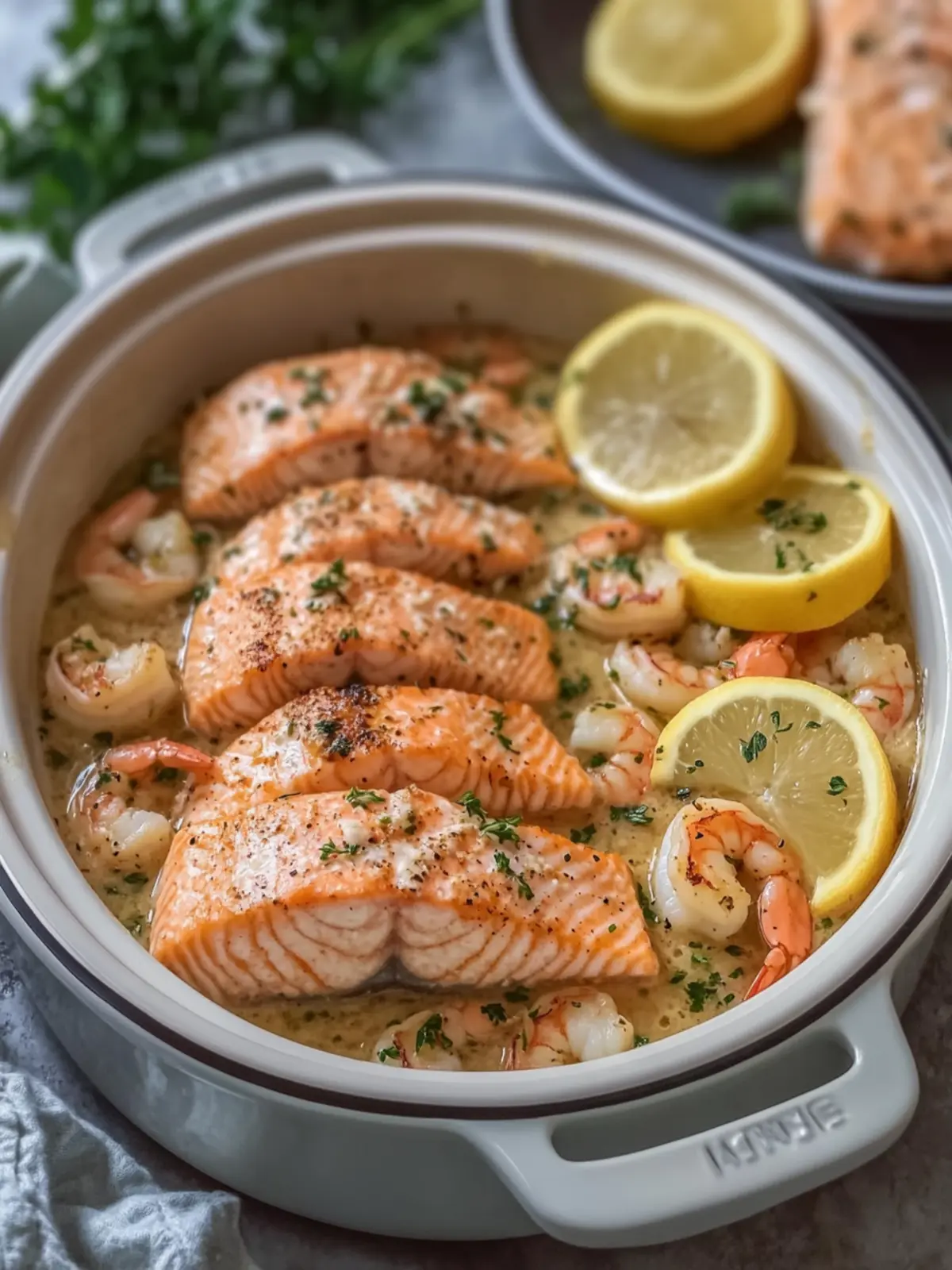Slow Cooker Salmon & Shrimp Garlic Butter Feast in One Pot 5 Slow Cooker Salmon & Shrimp Garlic Butter Feast