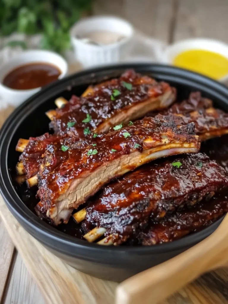 Melt-in-Your-Mouth Crock Pot BBQ Ribs for Family Feasts 2 Crock Pot BBQ Ribs