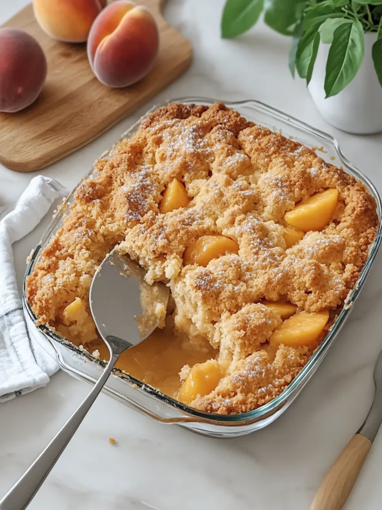 Easy Peach Cobbler Dump Cake with Crunchy Pecan Topping 4 Peach Cobbler Dump Cake
