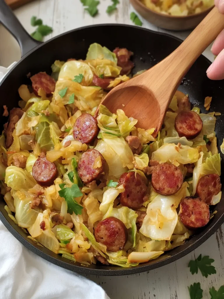 Cabbage and Smoked Sausage Skillet