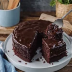 Triple Chocolate Cake with Hot Fudge Sauce