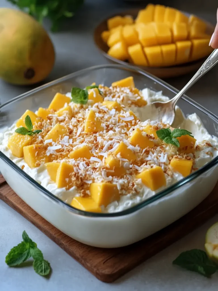 Mango Coconut Cream Salad