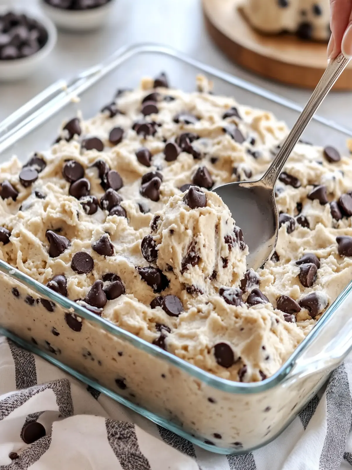 High-Protein Chocolate Chip Cookie Dough Fluff Casserole Delight 5 High-Protein Chocolate Chip Cookie Dough Fluff Casserole