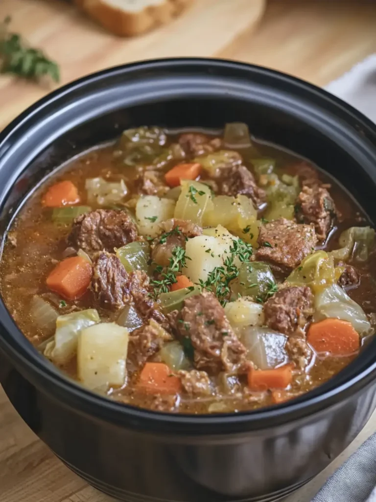 Comforting Crockpot Beef and Cabbage Stew for Cozy Nights 3 Crockpot Beef and Cabbage Stew