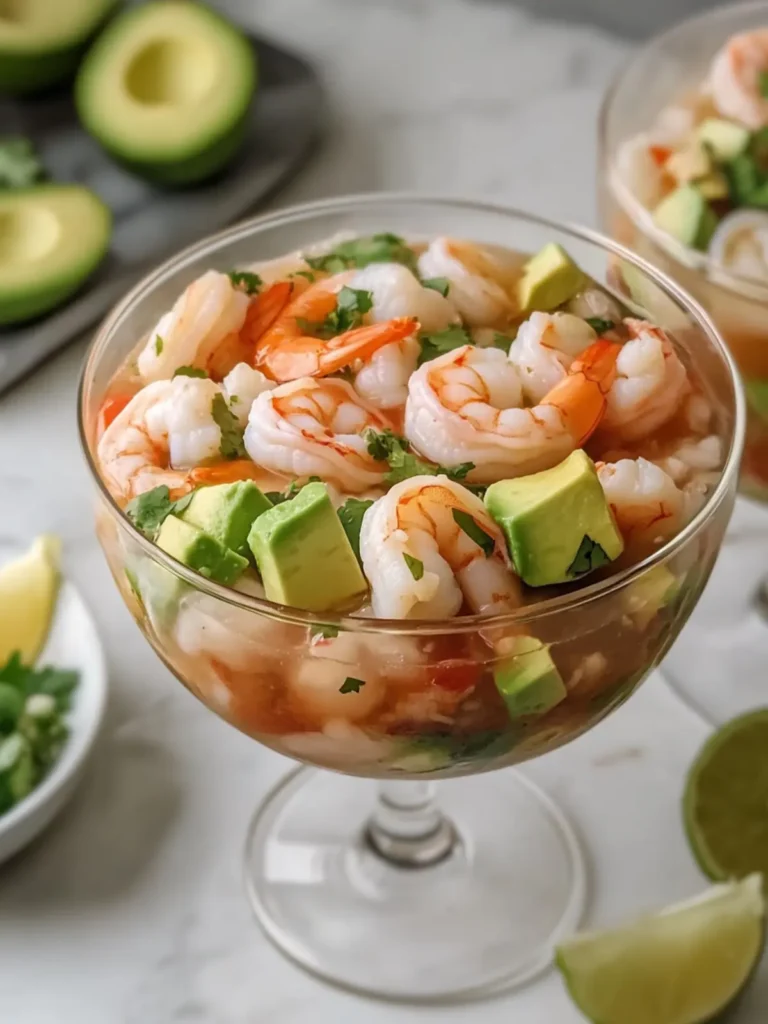Chilled Mexican Shrimp Seafood Cocktail with Avocado Bliss 4 Chilled Mexican Shrimp Seafood Cocktail with Avocado