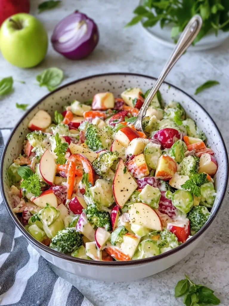 Delicious Creamy Salad with Vegetables and Apple Delight 4 Creamy Salad with Vegetables and Apple