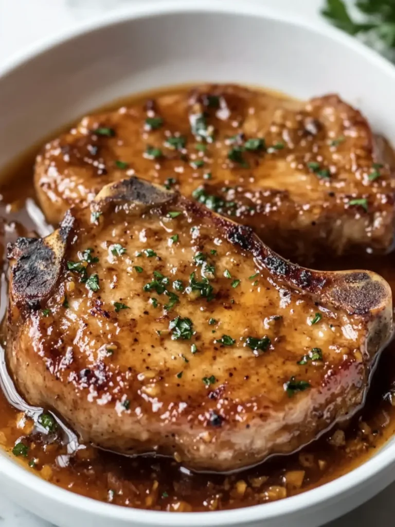 Slow Cooker Honey Garlic Pork Chops