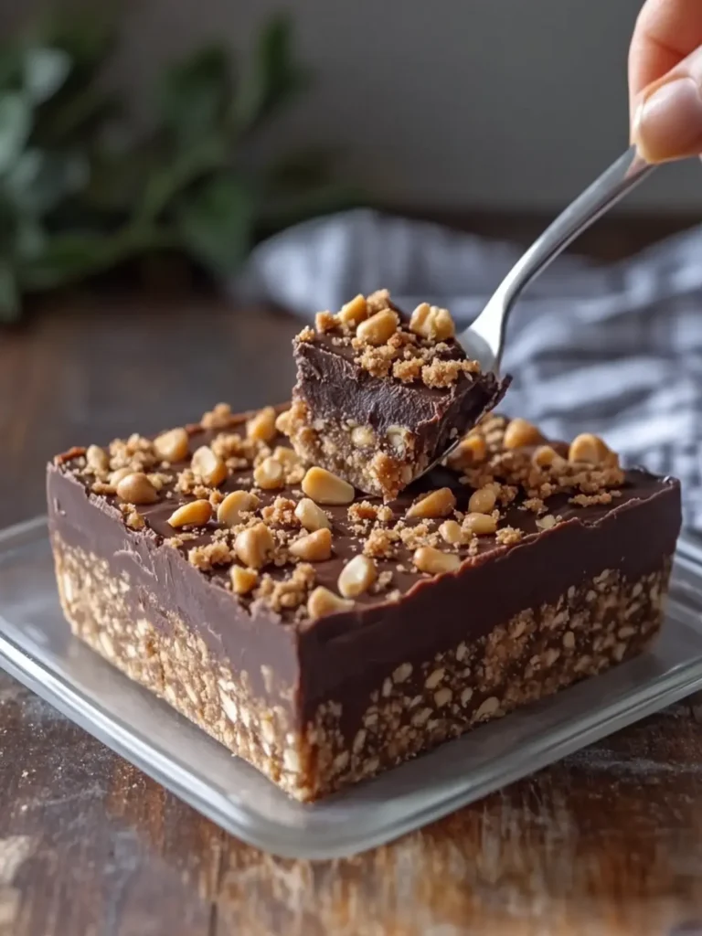 No-Bake Chocolate Peanut Crunch Fudge Squares You’ll Crave 2 No-Bake Chocolate Peanut Crunch Fudge Squares