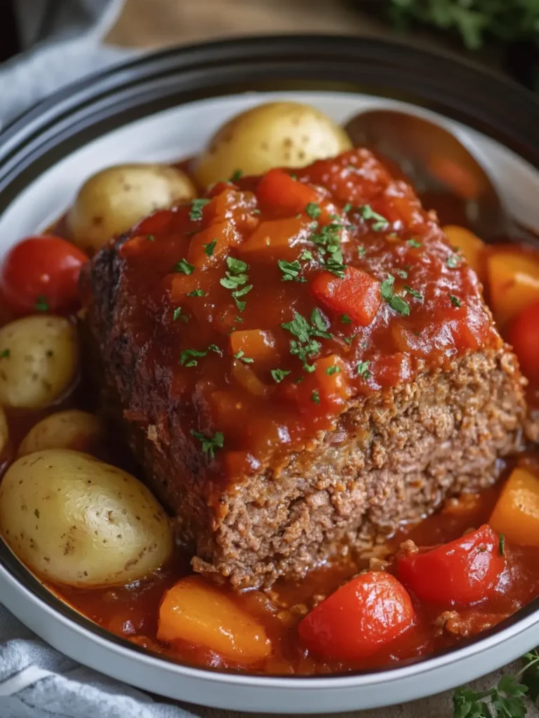 Crockpot Meatloaf with Potatoes & Veggies for Cozy Nights 4 Crockpot Meatloaf with Potatoes & Vegetables