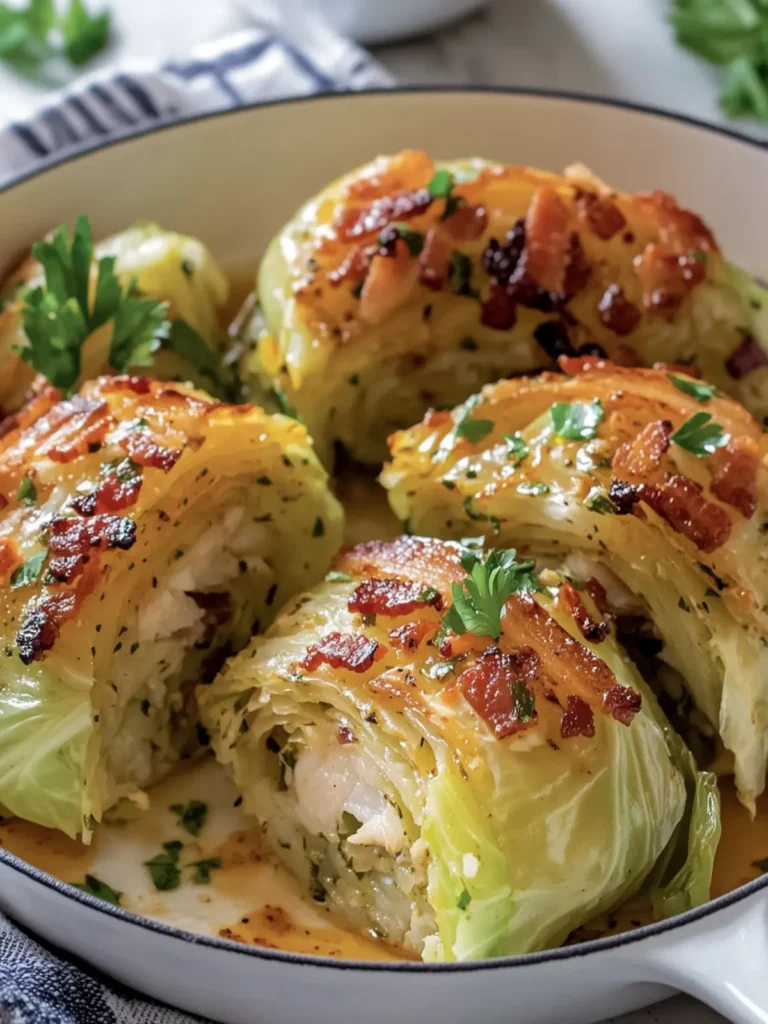 Crispy Turkey Bacon & Mozzarella Cabbage Rolls