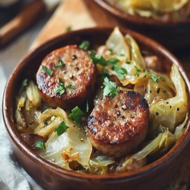 Slow Cooker 4 Ingredient Sausage and Cabbage Bliss in a Bowl 16 Slow Cooker 4 Ingredient Sausage and Cabbage