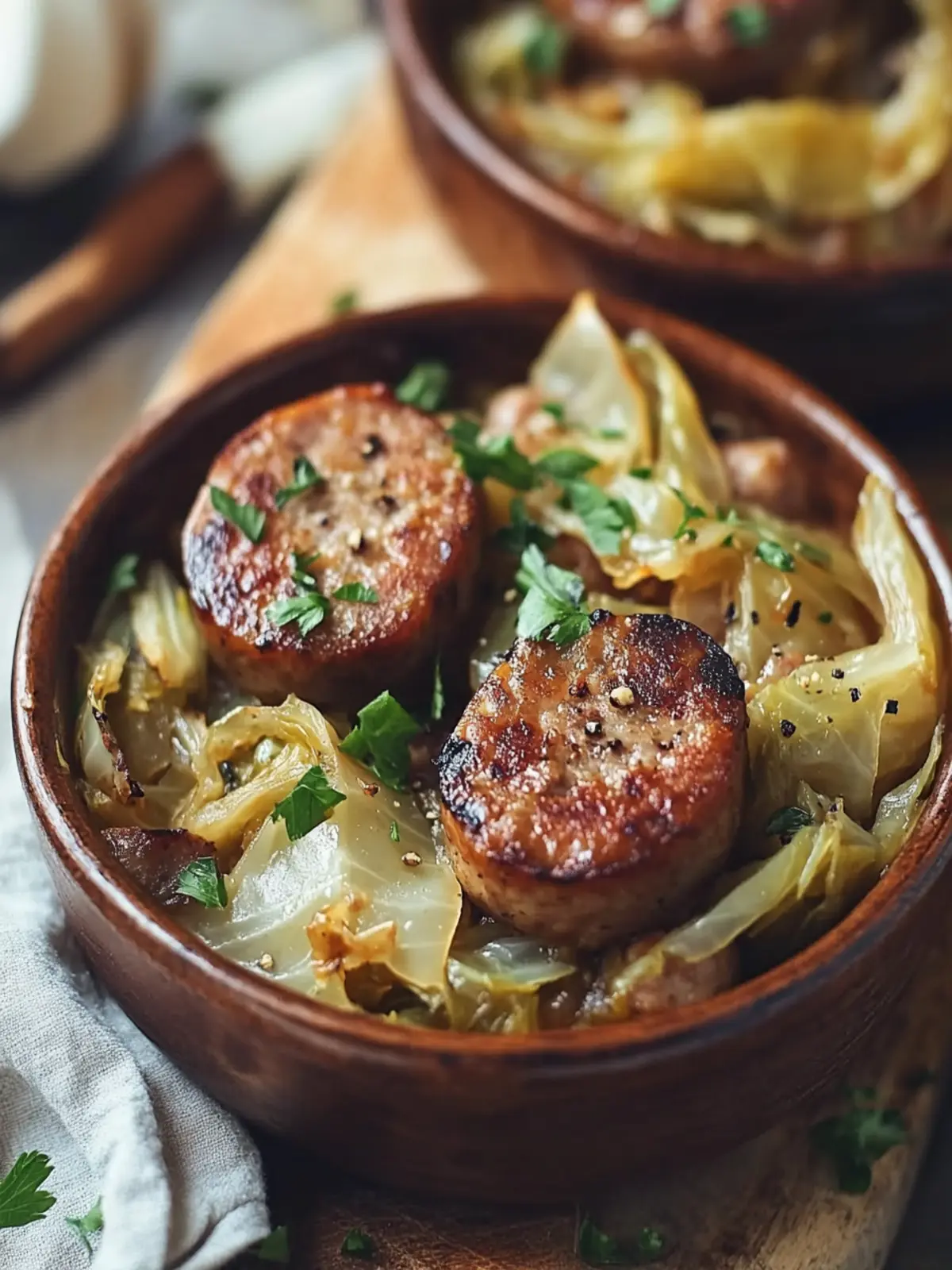 Slow Cooker 4 Ingredient Sausage and Cabbage Bliss in a Bowl 5 Slow Cooker 4 Ingredient Sausage and Cabbage