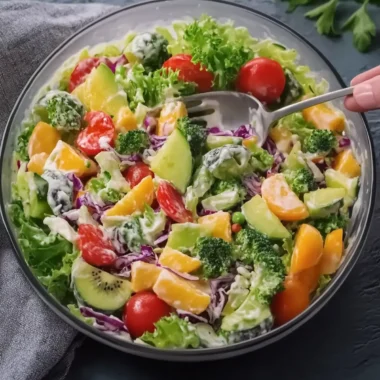 Fruits & Vegetable Salad with Creamy Dreamy Dressing Delight 15 Fruits & Vegetable Salad with Creamy Dreamy Dressing