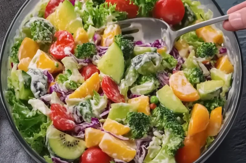 Fruits & Vegetable Salad with Creamy Dreamy Dressing