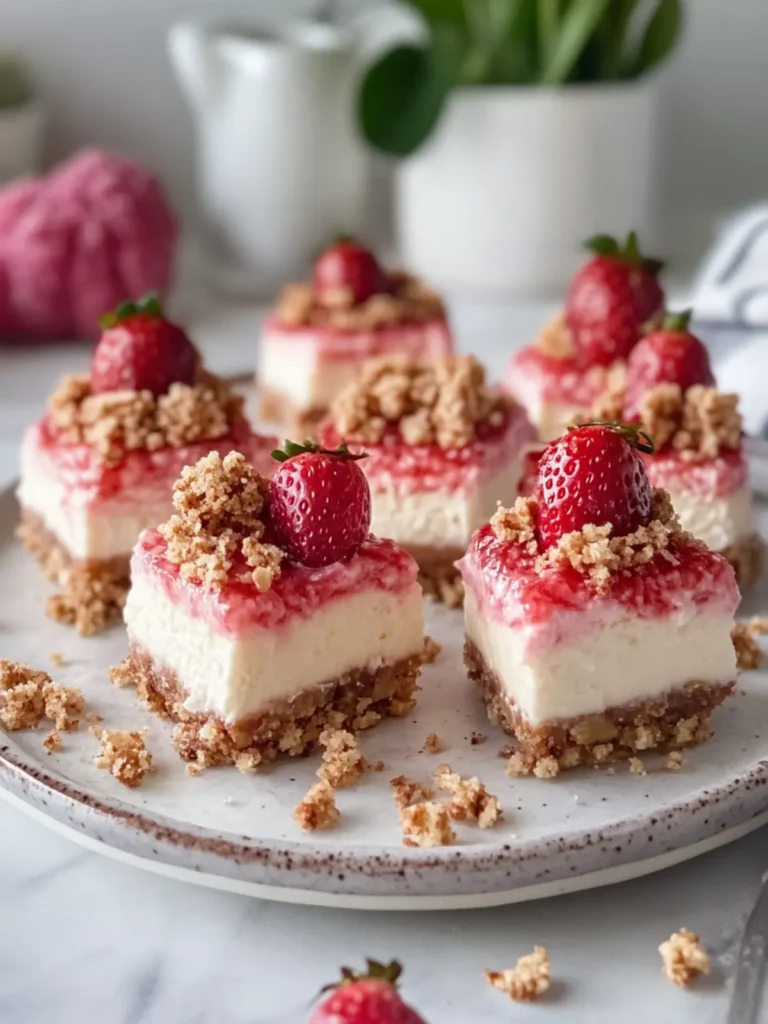 Irresistible Strawberry Crunch Cheesecake Bites That Melt in Your Mouth 2 Strawberry Crunch Cheesecake Bites That Melt in Your Mouth