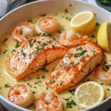 Delicious Creamy Garlic Butter Salmon and Shrimp Delight 6 Delicious Creamy Garlic Butter Salmon and Shrimp Delight