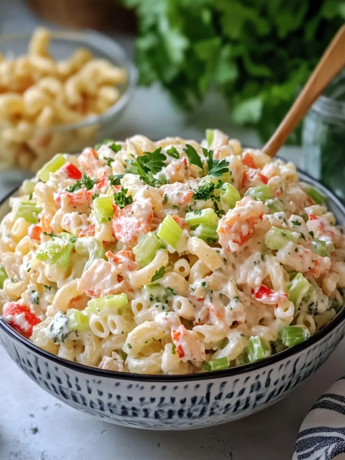 Creamy Crab and Celery Seafood Macaroni Salad for Summer Fun 5 Creamy Crab and Celery Seafood Macaroni Salad