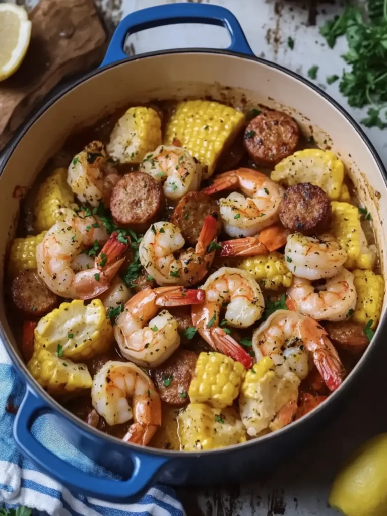 Garlic Butter Shrimp and Sausage Boil for Flavor Lovers 2 Garlic Butter Shrimp and Sausage Boil