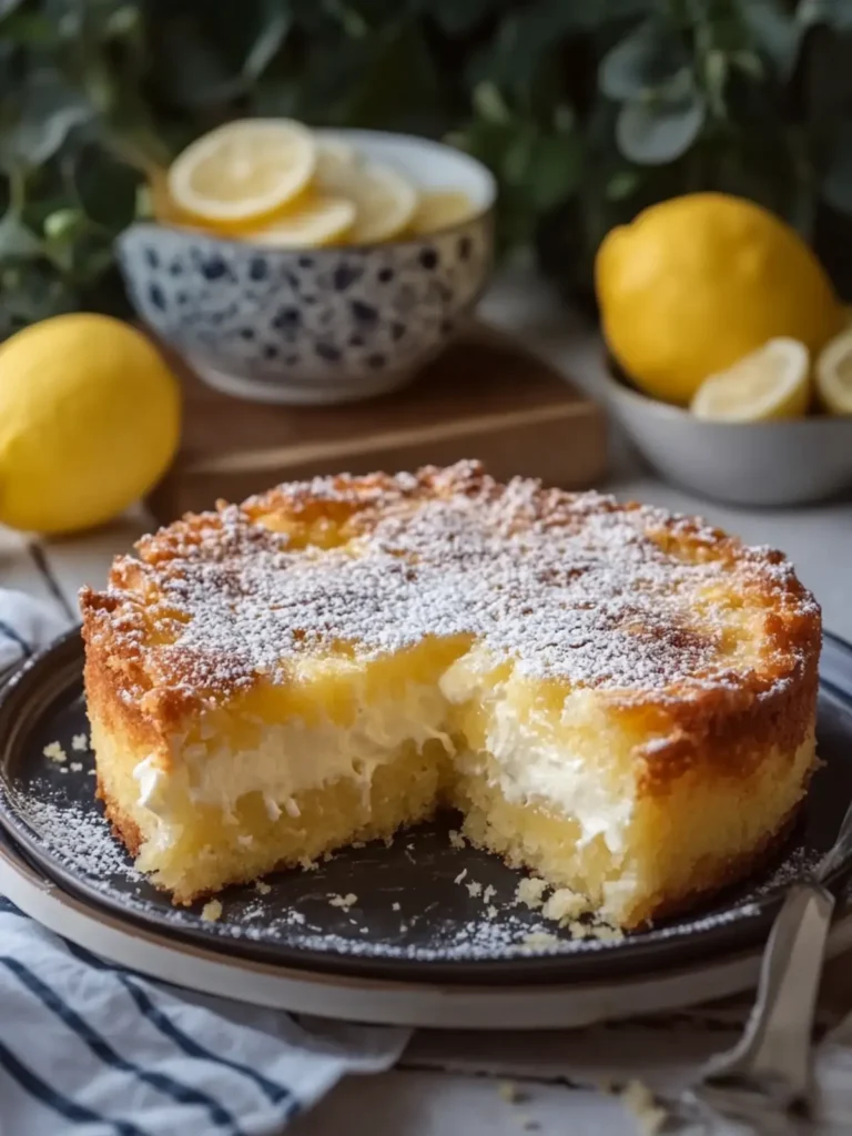 Lemon Custard Cake: Delightfully Tangy and Creamy! 2 Lemon Custard Cake