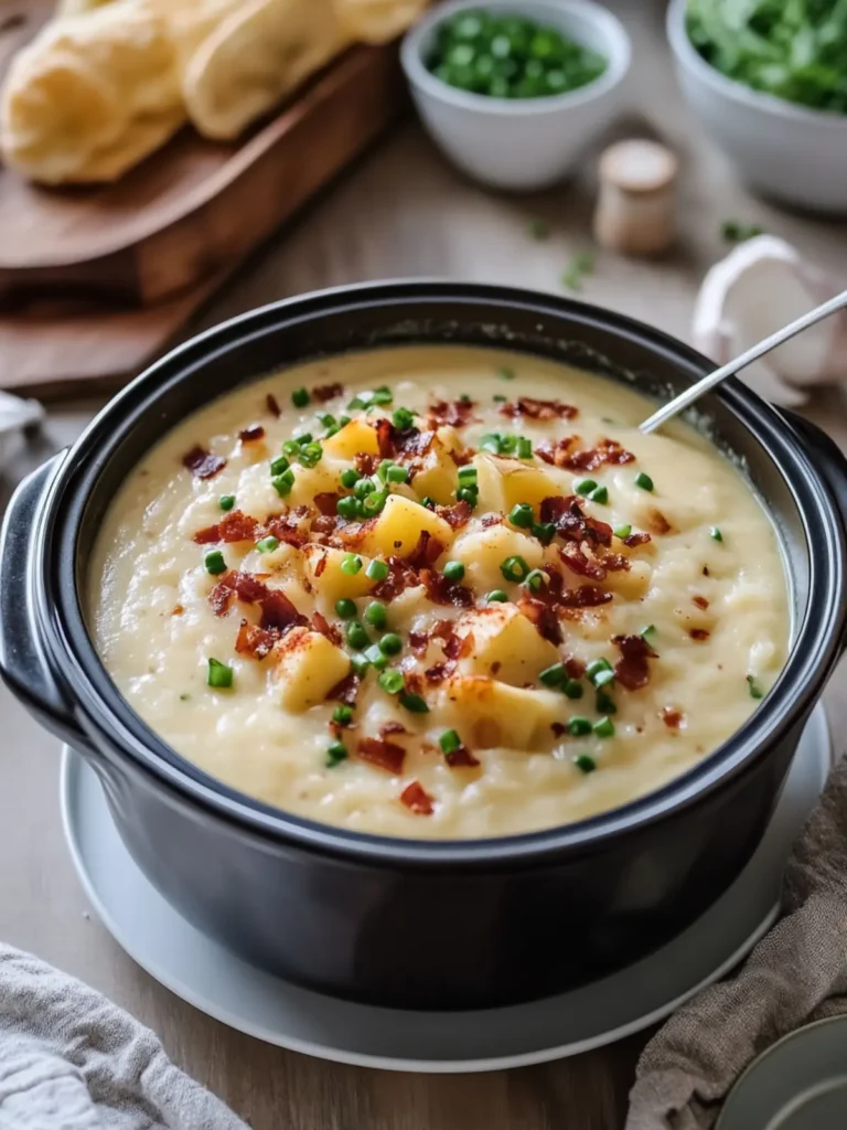 Creamy Slow Cooker Loaded Baked Potato Soup You’ll Crave 2 Slow Cooker Loaded Baked Potato Soup