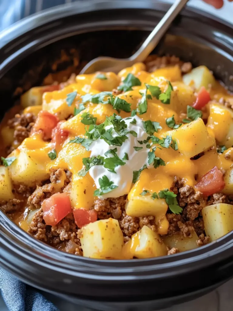 Crockpot Cheesy Taco Potatoes for Ultimate Comfort Food Bliss 3 Crockpot Cheesy Taco Potatoes