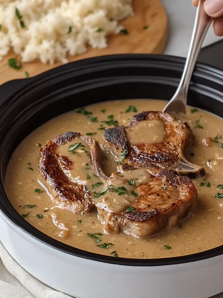 Tender Slow Cooker Pork Chops & Gravy for Cozy Nights 2 Slow Cooker Pork Chops & Gravy