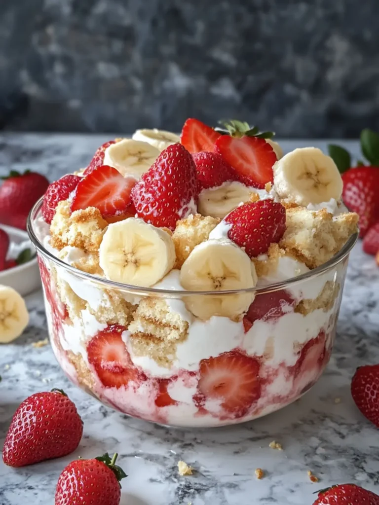 Strawberry Shortcake Banana Pudding