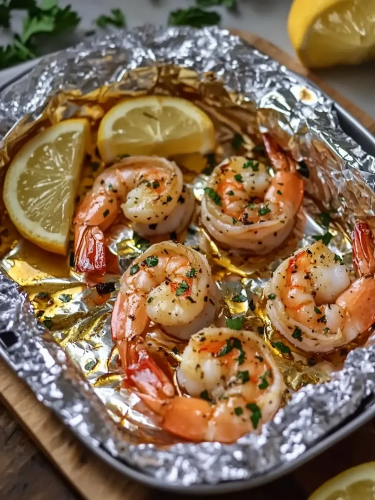 Savor Shrimp Scampi Foil Packets for Effortless Flavor! 3 Shrimp Scampi Foil Packets