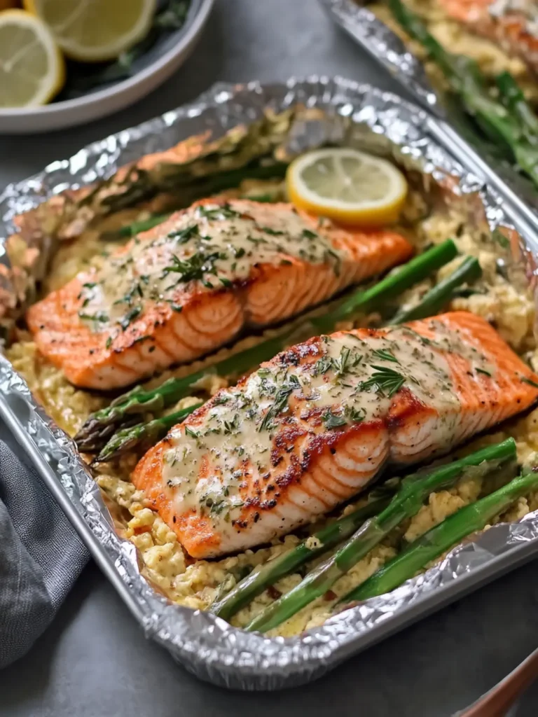 Creamy Garlic Herb Seafood Foil Packs – Easy Salmon Steaks Delight