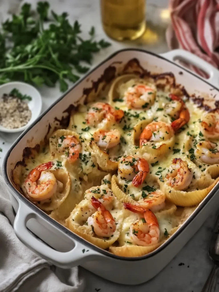 Indulge in Creamy Seafood Stuffed Shells with Garlic Shrimp 3 Creamy Seafood Stuffed Shells with Garlic Shrimp