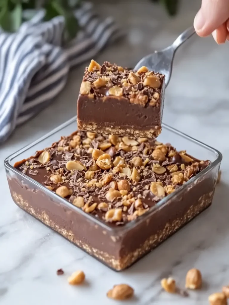 No-Bake Chocolate Peanut Crunch Fudge Squares You’ll Crave 3 No-Bake Chocolate Peanut Crunch Fudge Squares