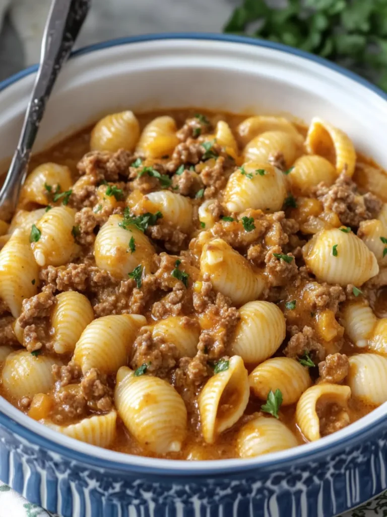 Crockpot Creamy Beef & Shells: A Cozy Dinner Delight 3 Crockpot Creamy Beef & Shells