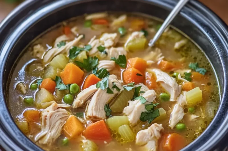 Slow Cooker Chicken Vegetable Soup