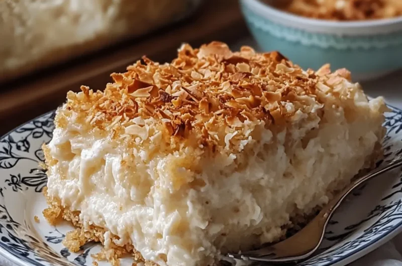 Coconut Custard Dump Cake