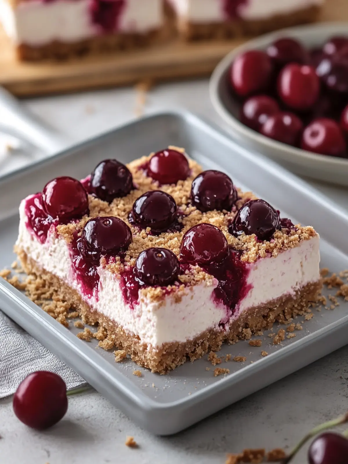 No-Bake Upside-Down Cherry Cheesecake Bars You’ll Love 5 No-Bake Upside-Down Cherry Cheesecake Bars