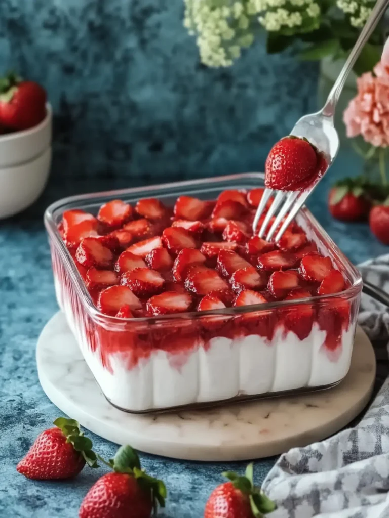 Layered Strawberry Cream Dessert That Will Wow Your Tastebuds 2 Layered Strawberry Cream Dessert